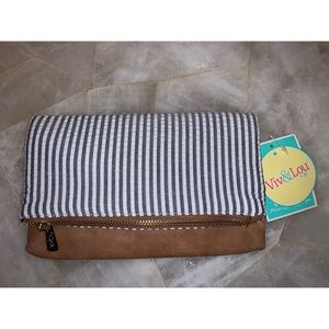 Seersucker Clutch/Crossbody bag